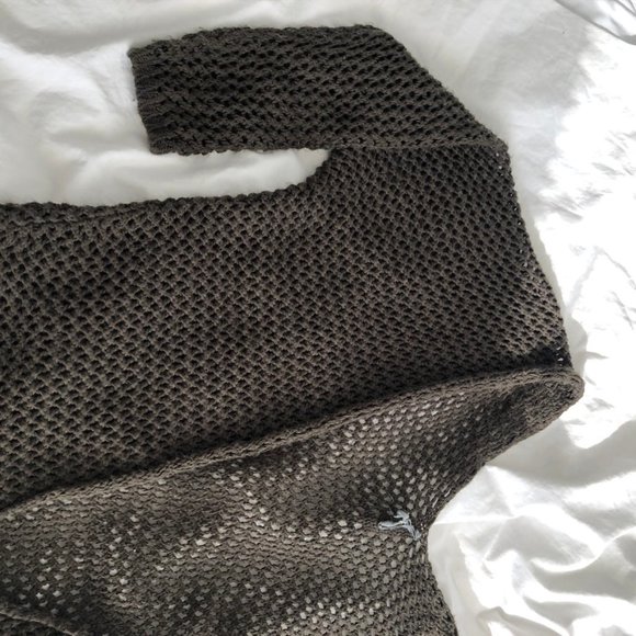 AE Don't Ask Why Knit Cardigan (Olive) - Picture 4 of 9